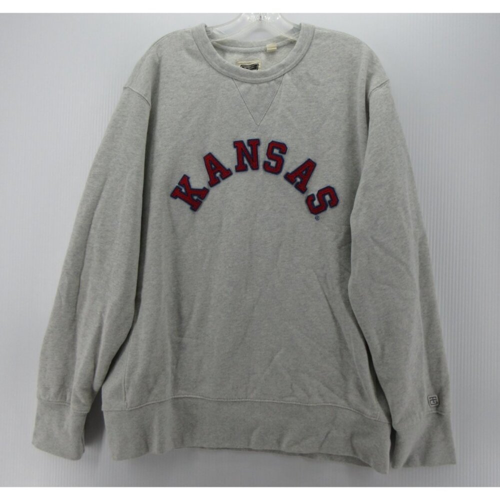 Kansas Jayhawks Sweatshirt Large University Pullover Tailgate Graphic